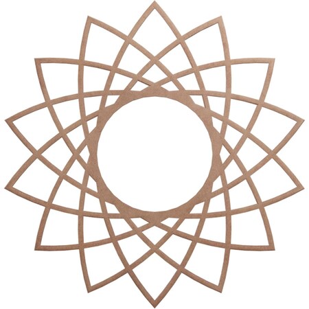 Ekena Millwork Eleanor Wood Fretwork Pierced Ceiling Medallion, Wood (Paint Grade), 24"OD x 9 1/4"ID x 3/8"T CMWP24X24X0375EAMF
